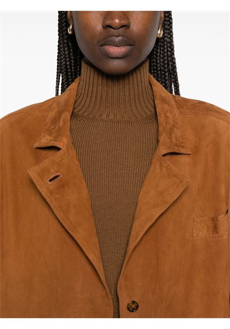 Cognac brown Cleo bomber jacket Blazé Milano - women BLAZÉ MILANO | JKPLE01VIVM006